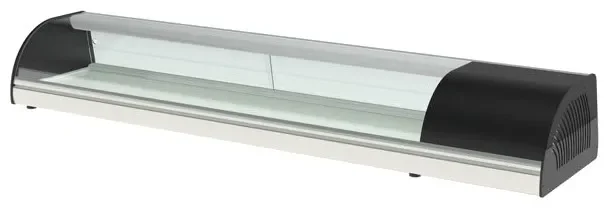Vitrine à tapas professionnelle à poser avec fond plat - 1755x410x255 Prix Réduit