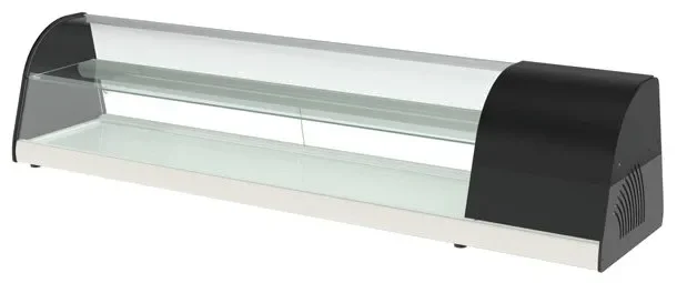 Vitrine à tapas professionnelle à poser avec fond plat - 1755x410x400 Top Vente