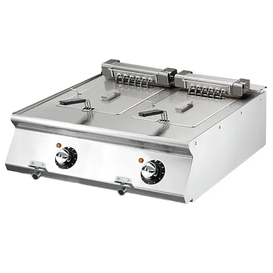 Friteuse électrique à poser 2 cuves triphasée puissance 18 kw avec 2x10 l Haute Qualité