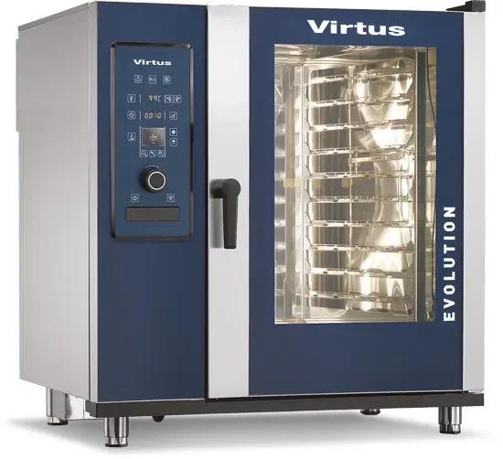 Four à convection électrique électromécanique avec 10x gn 2/1 et 31,2 kw Expédition Rapide