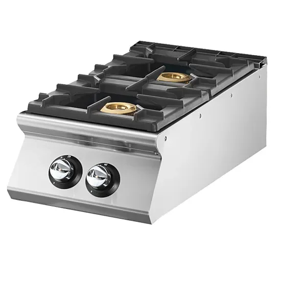 Commander Maintenant Cuisinière gaz à poser 2 brûleurs emboutie avec 6 kw par brûleur