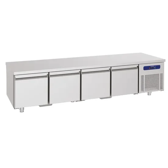 Soubassement réfrigéré inox 4 tiroirs gn 1/1 - température -2/+8°c - 2200x900 mm Expédié Aujourd’hui