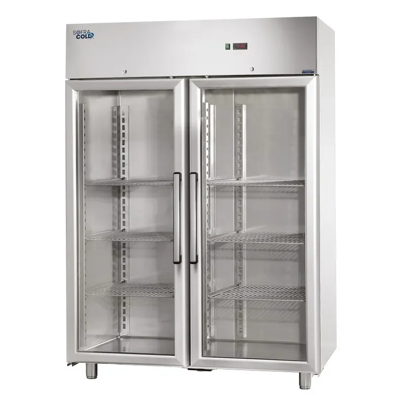 Armoire positive professionnelle 2 portes vitrées groupe monobloc tropicalisé - 990 l - gaz r455a Acheter Direct