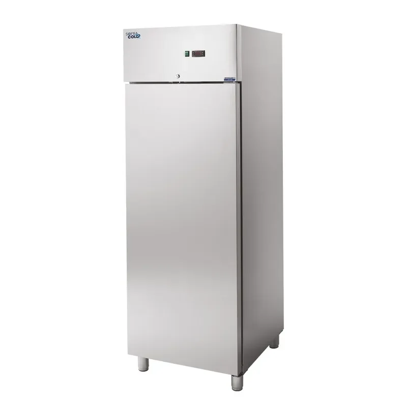 Armoire négative professionnelle 1 porte pleine groupe tropicalisé - 470 litres - gaz r455a Populaire