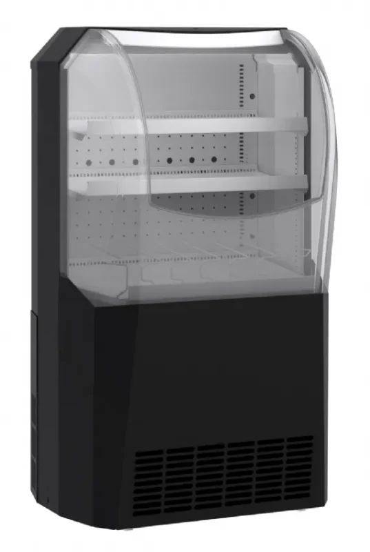 Réfrigérateur noir positif professionnelle avec vitrine ouverte 210l Satisfait Ou Remboursé