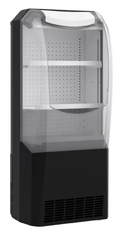 Remise Réfrigérateur noir positif professionnelle avec vitrine ouverte 274l