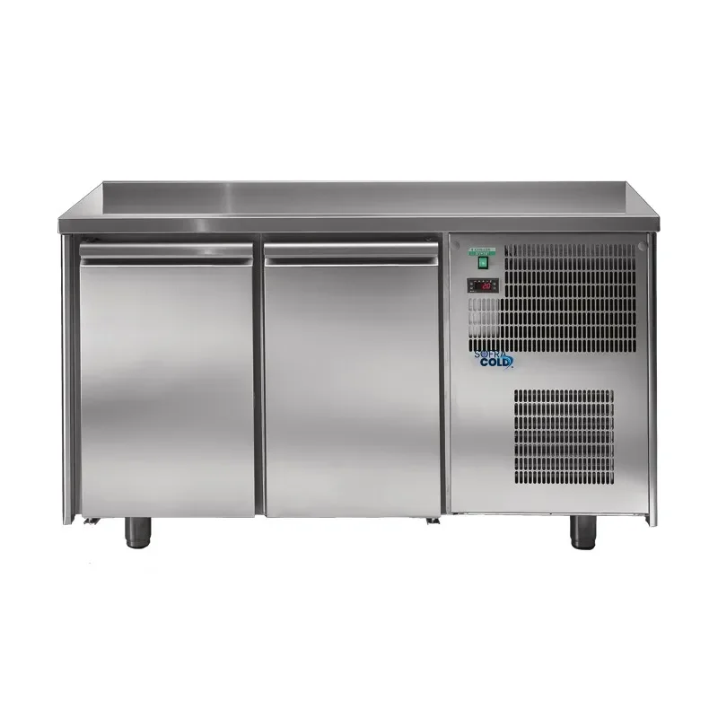 Table réfrigérée snack positive tropicalisée 2 portes sans dosseret - 200 l - 1460x600x860 Soldes