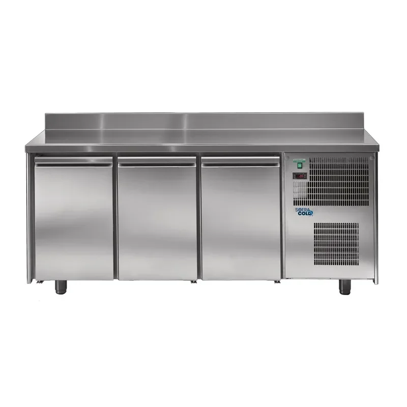 Table réfrigérée snack positive tropicalisée 3 portes avec dosseret - 300 l - 1910x600x960 Affaire À Saisir