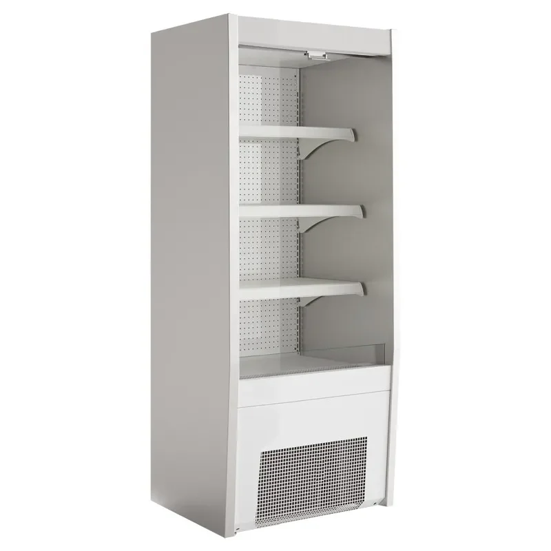Remise Vitrine réfrigérée murale blanche avec 3 étagères et groupe logé - 680x660x1900