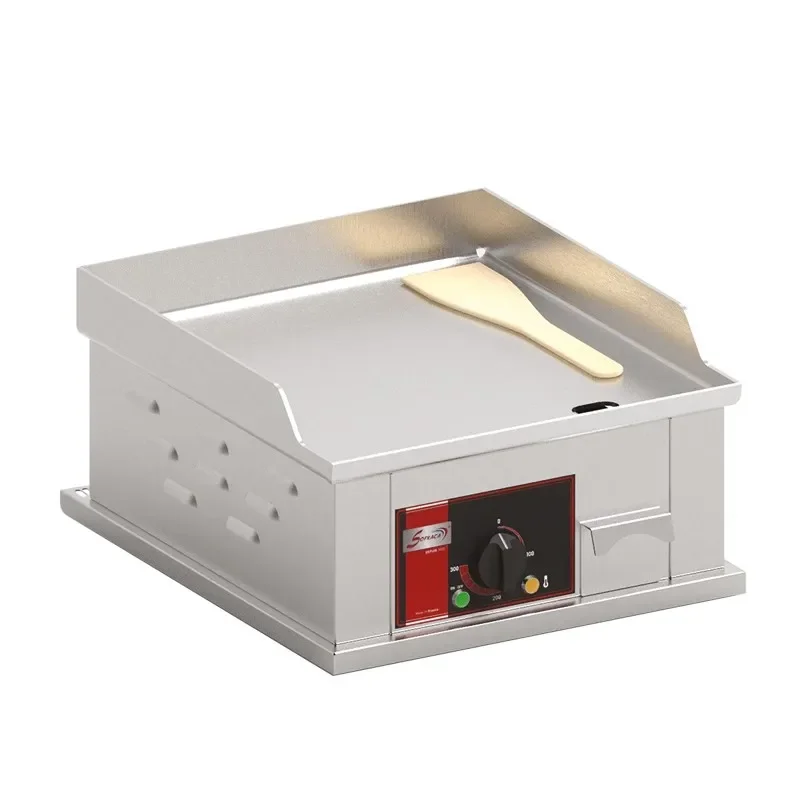 Populaire Plancha professionnelle lisse monophasée en inox 1 zone - 400x450