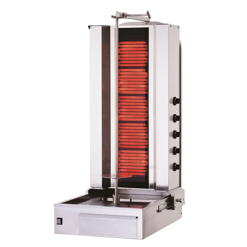 Top Vente Machine à kebab shoarma vitrocéramique triphasée avec 5 résistances - 60-80 kg