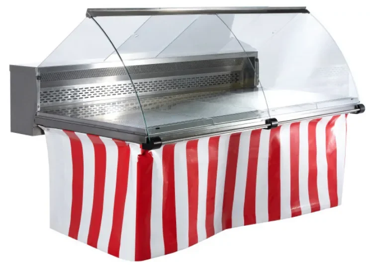 Satisfait Ou Remboursé Vitrine réfrigéré mobile et pliante pour boucherie professionnelle - l=1900
