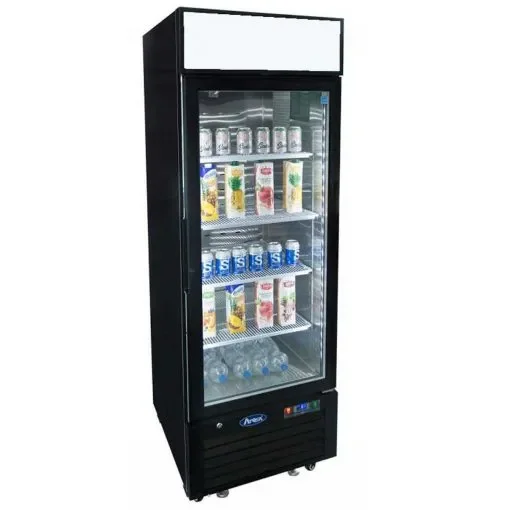 Armoire réfrigérée négative noire 1 porte vitrée battante - 610 litres Bon Marché