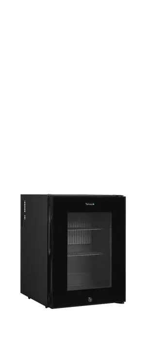 Petit Prix Réfrigérateur mini-bar noir positif professionnel avec porte vitrée - 402 x 457 x 560 mm