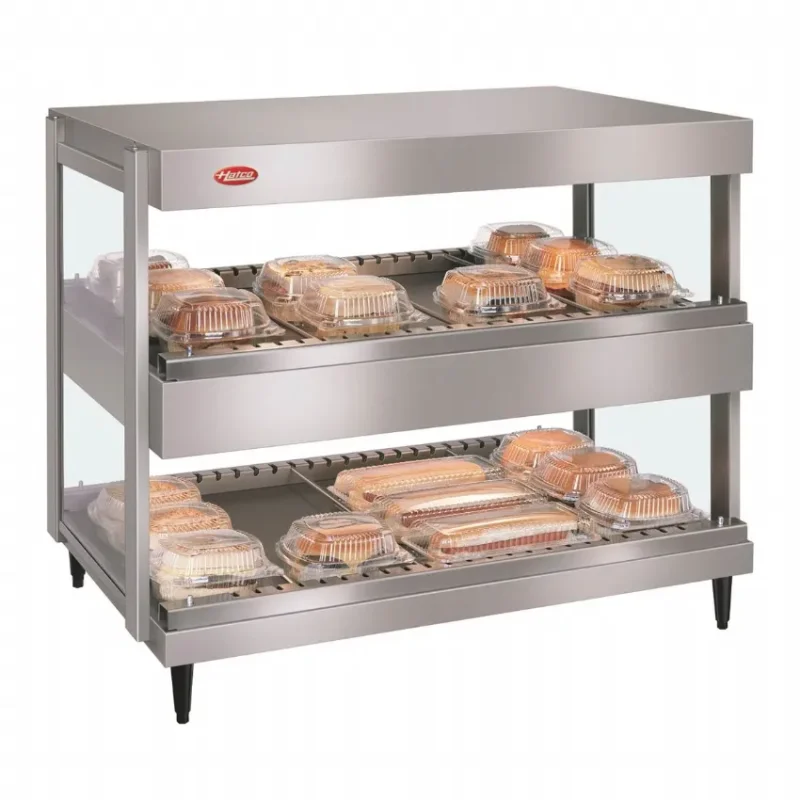 Présentoir chauffant horizontal double - 1321x495x643 mm Prix Cassé