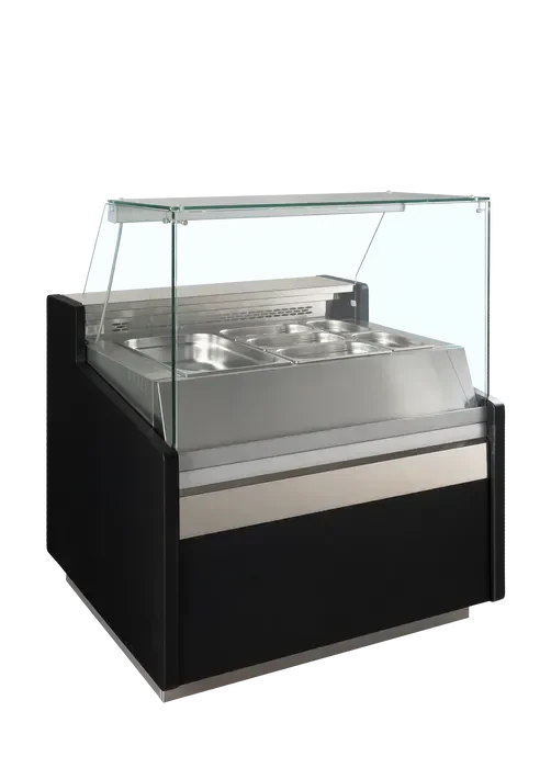 Comptoir saladette de préparation réfrigéré vitrée 1 porte - 1025x960x1235 mm Vente Flash