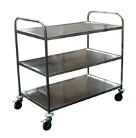 Meilleur Prix Desserte démontable inox 201, 3 niveau, 4 roues