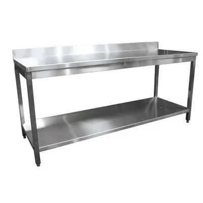 Table démontable adossée tout inox - 2000x700x850 mm Satisfait Ou Remboursé