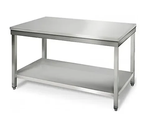 Table démontable centrale tout inox - 1200x700x850 mm Top Vente
