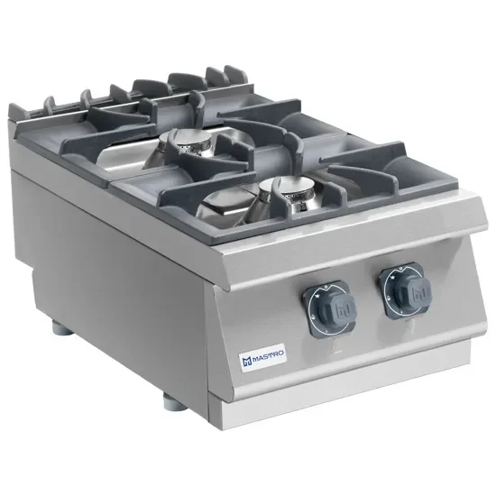Plan de cuisson gaz de table inox avec 2 brûleurs puissance 13 kw - 400 x 730 x 300 mm Bon Marché