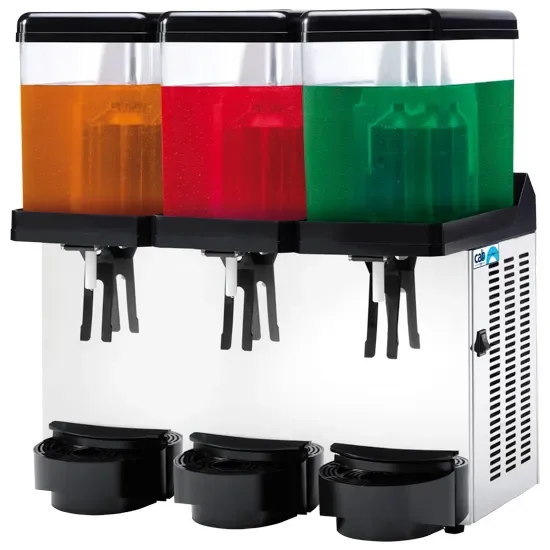 Distributeur de boissons froides 3 bacs monophasé avec 3x12 l - 600 x 400 x 650 mm Livraison Express