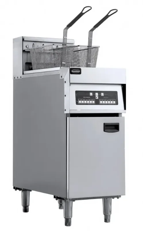 Quantité Limitée Friteuse électrique triphasé sur coffre à 2 paniers 25 l - 60 kg/h