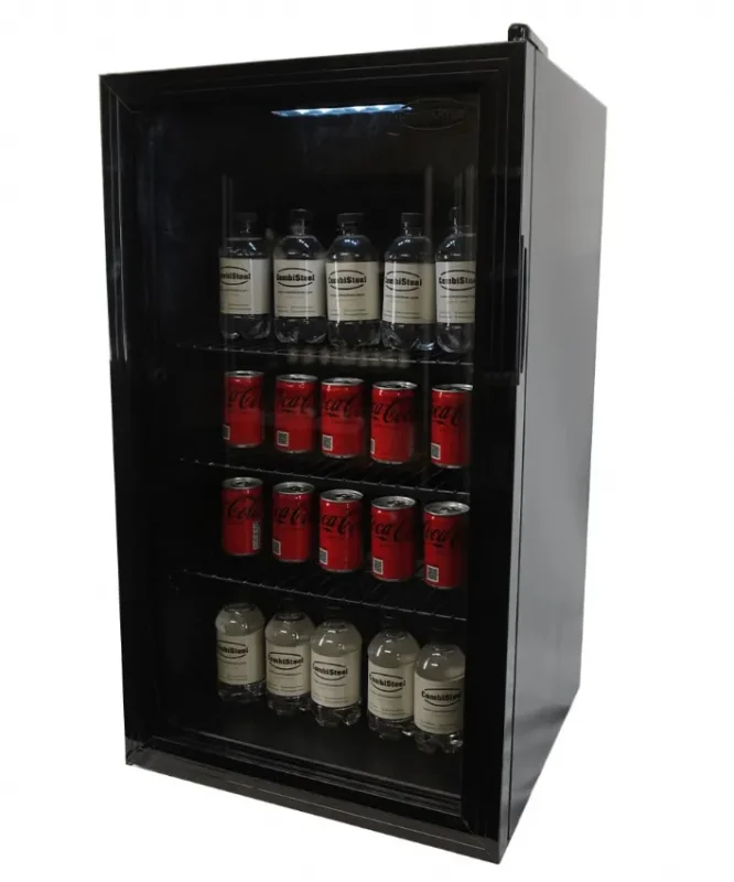 Mini vitrine réfrigérée à poser noire 80 l - 474x440x840 mm Retour Gratuit