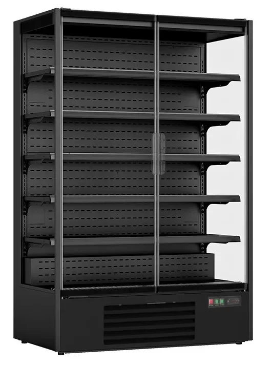 Prix Choc Vitrine murale réfrigérée 3m1 noire 2 portes vitrées 764 l - 1310x740x2010 mm