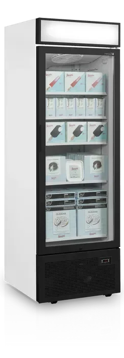 Vitrine congélateur verticale pour glaces avec 1 porte chauffante - 680x761x2149 mm Quantité Limitée