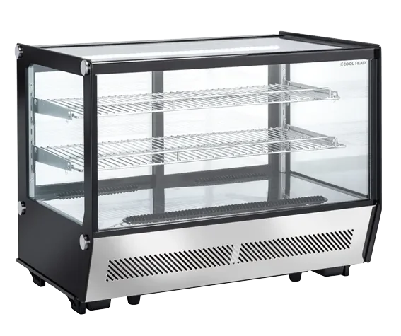 Prix Réduit Vitrine de comptoir réfrigérée vitre droite +1°c/+10°c - 880x570x685 mm