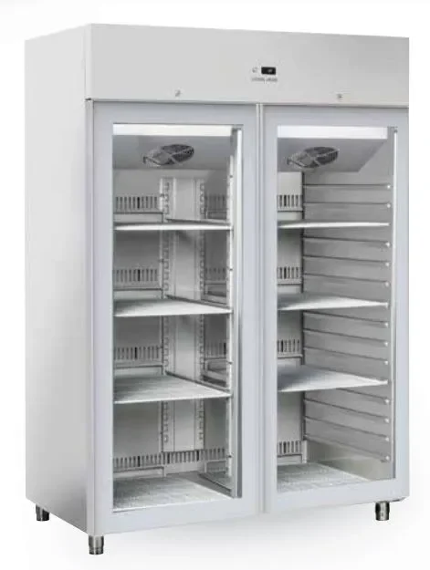 Armoire réfrigérée négative avec 2 portes vitrées gn2/1 1255l - -15°c/-20°c Authentique