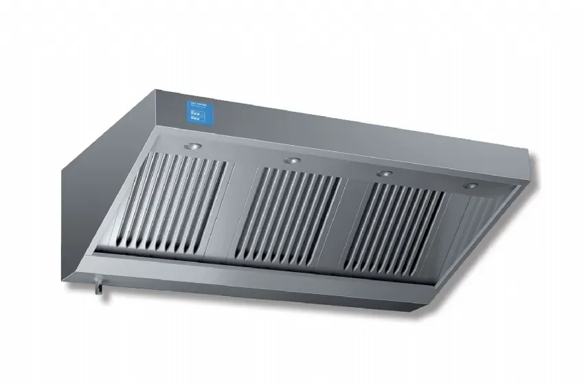 Super Prix Hotte murale snack 2600x1100 mm complète avec ventilateur, double aspiration et éclairage spot 1400 tour 3000 m3/h