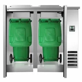 Cellule à déchets réfrigérée 2 portes inox +4/+10°c - 1422x745x1092 mm Livraison Gratuite