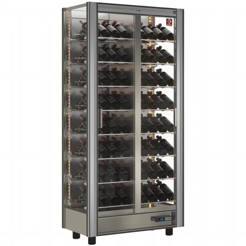 Vente Flash Vitrine réfrigérée à vins lt530 modulable 112 bouteilles 860x530x1851 mm