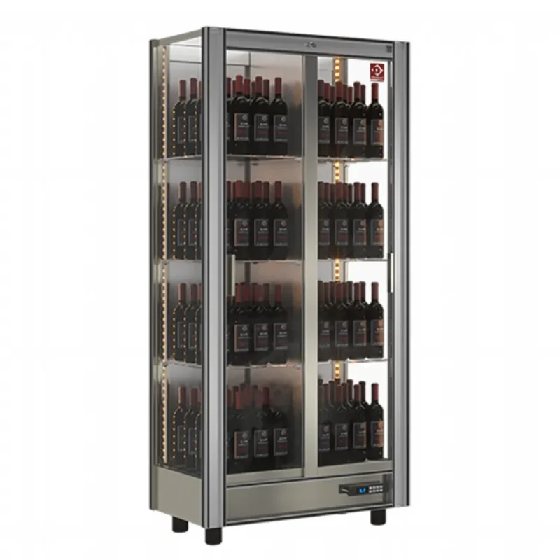 Vitrine réfrigérée à vins lt530 - modulable - 128 bouteilles - 860x530x1851 mm Petit Prix