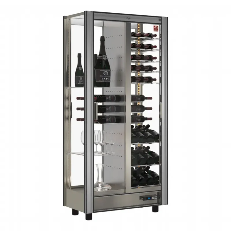 Vitrine réfrigérée à vins lt530traversantmodulable 112/128 bouteilles 860x530x1851 mm Meilleur Prix