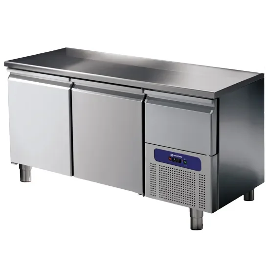 Commander Maintenant Table réfrigérée inox 2 portes gn 1/1 avec tiroir température -2/+8°c