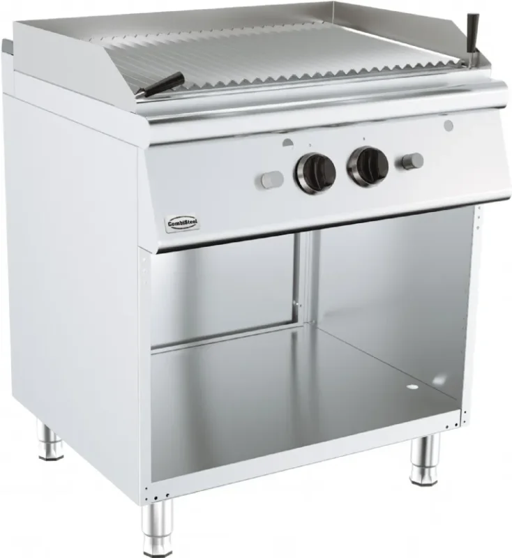 Dernier Modèle Grill pierre de lave à gaz sur coffre - 800x900x900 mm