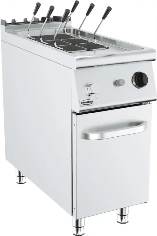 Prix Promo Cuiseur à pâtes professionnel gaz sur coffre fermé 1 cuve 24 litres - 400x900x900 mm