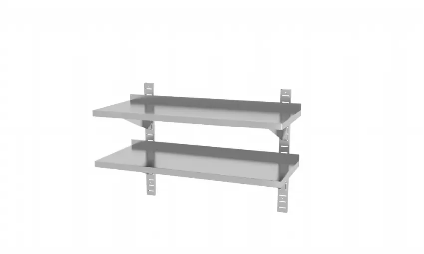 Double étagère murale réglable avec 2 supports - 1000x400x600 mm Promotion Saisonnière