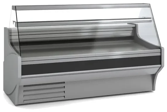 Achat Immédiat Vitrine horizontale statique froid positif -1/+5 °c avec vitre droite et réserve - 2025x800x1235 mm