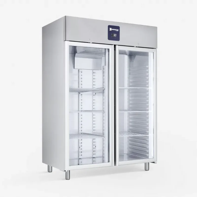 Livraison Express Armoire réfrigérée positif 2 portes vitrées -2/+8°c gamme express - 1323 l