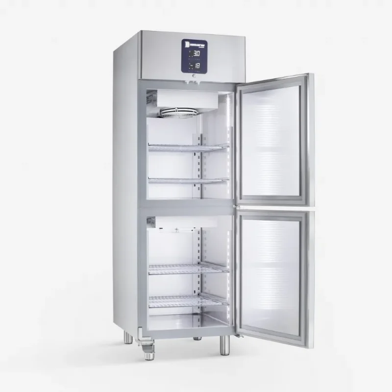 Armoire réfrigérée bi température 2 demi-portes pleine -15-22/-15-22°c gamme premium - 282/298 l Prix Promo