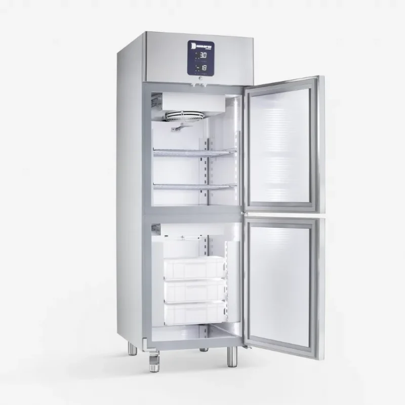 Produit De Marque Armoire réfrigérée bi température 2 demi-portes pleine -2+8/-5+5°c gamme premium - 282/298 l