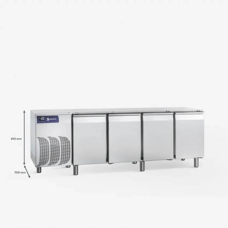 Table réfrigérée positive 4 portes gamme exclusive -2/+8°c - 568 l Nouvel Arrivage