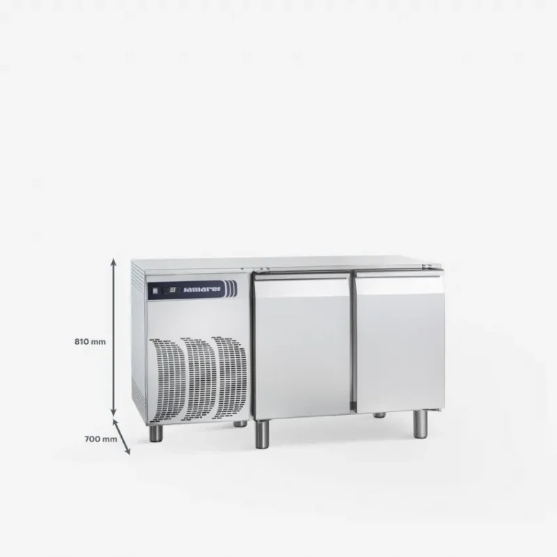 Produit De Marque Table réfrigérée négative 2 portes sans plan de travail gamme gastronorm -15/-22°c - 281 l