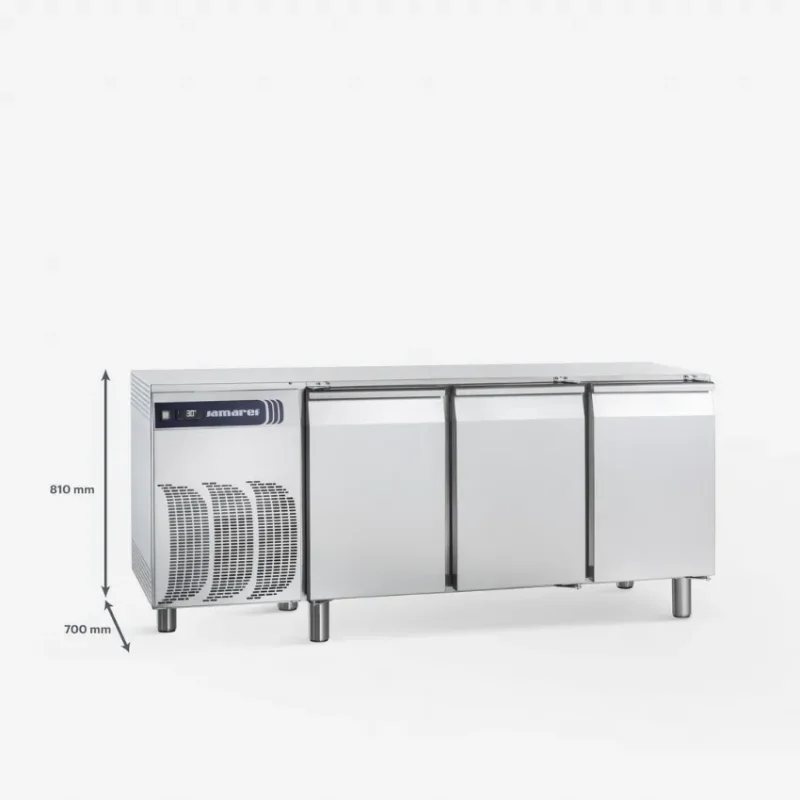 Table réfrigérée négative 3 portes sans plan de travail gamme gastronorm -15/-22°c - 424 l Commander Maintenant