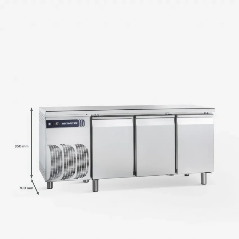 Table réfrigérée négative 3 portes avec plan de travail gamme gastronorm -15/-22°c - 424 l Acheter En Ligne