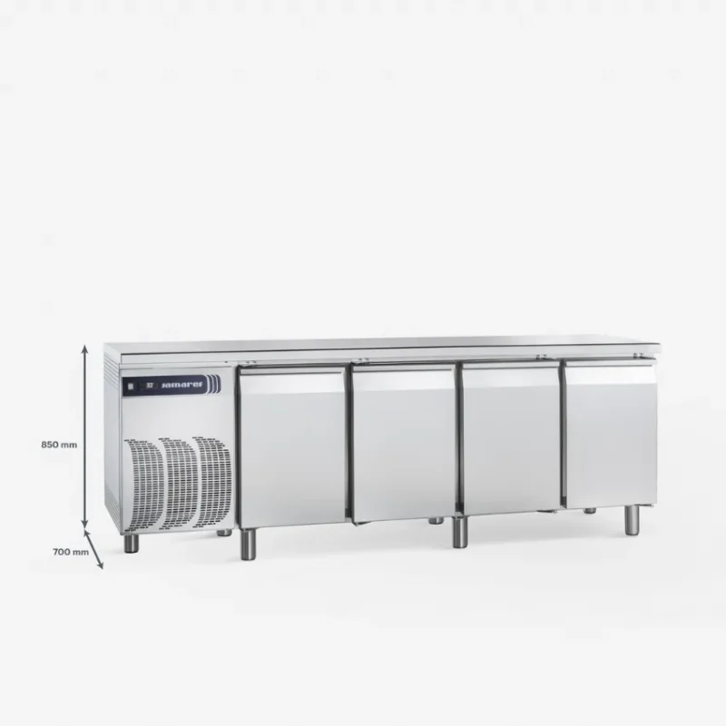 Table réfrigérée négative 4 portes avec plan de travail gamme gastronorm -15/-22°c - 568 l Vente Directe