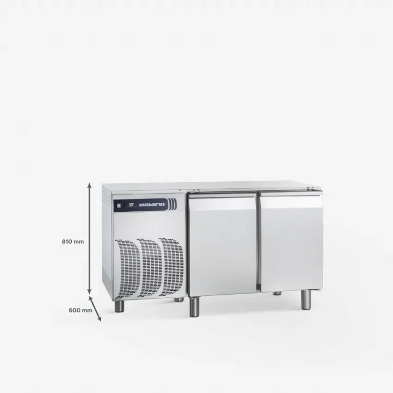 Nouveauté Table réfrigérée positive 2 portes sans plan de travail gamme snack 0/+8°c - 236 l